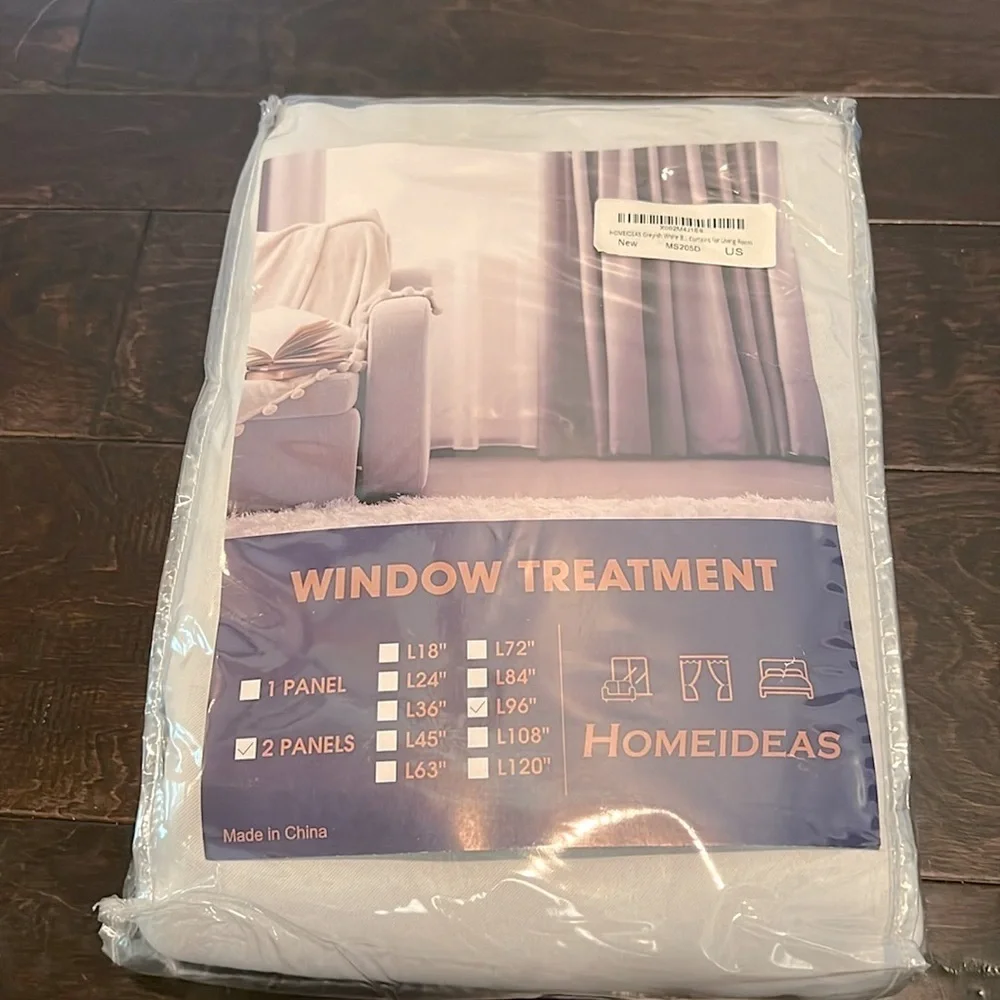 Homeideas gray curtains NWT